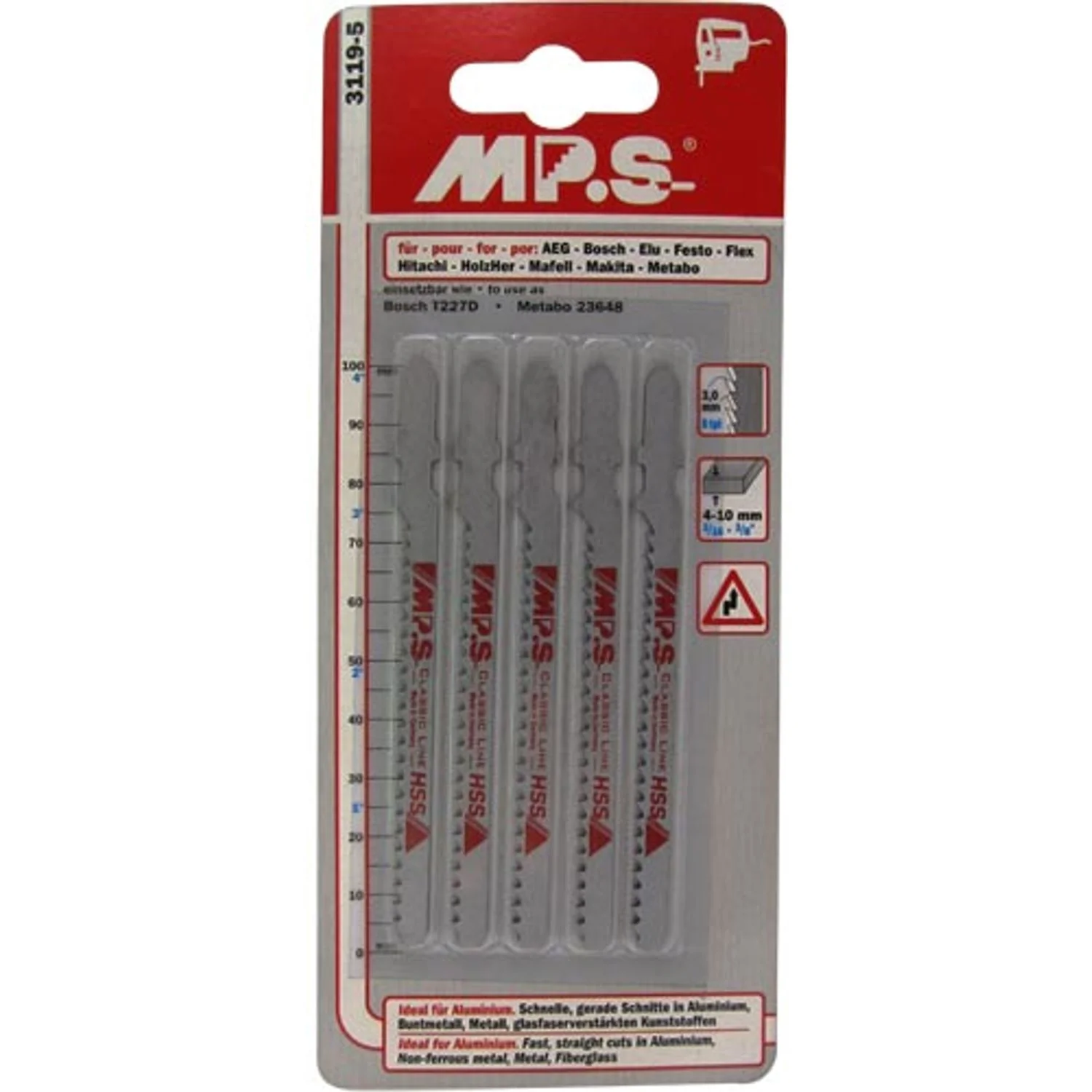 MPS3119-5.webp JIGSAW BLADE 100MM 8TPI T-SHANK T227D - Image 1