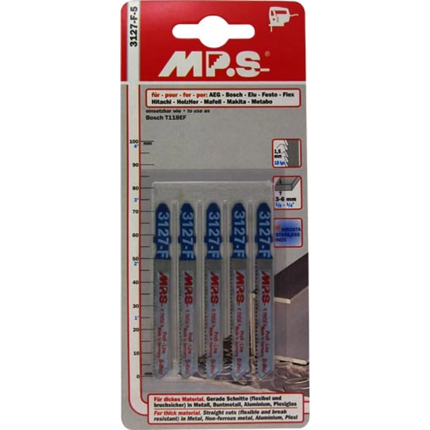 MPS3127F-5.webp JIGSAW BLADE T-SHANK 75MM METAL 18TPI T118EF - Image 1