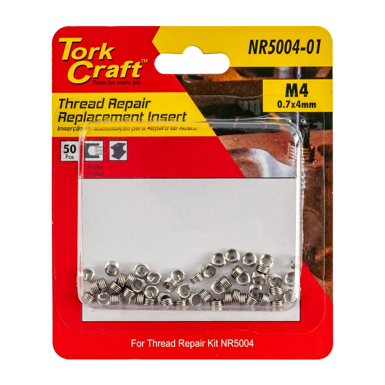 NR5004-01.webp THREAD REPAIR M4 X 0.7 X 4MM REPL INSERTS FOR NR5004 50PCS - Image 1