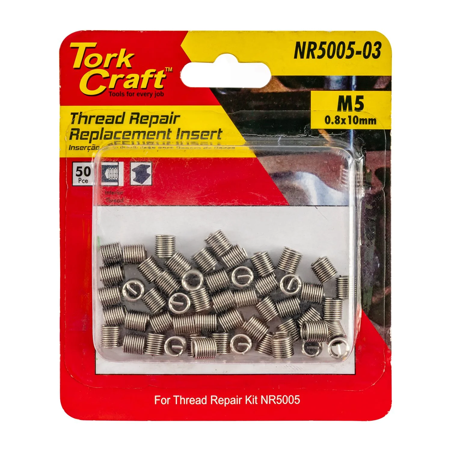 NR5005-03.webp THREAD REPAIR M5 X 0.8 X 10MM REPL INSERTS FOR NR5005 50PCS - Image 1