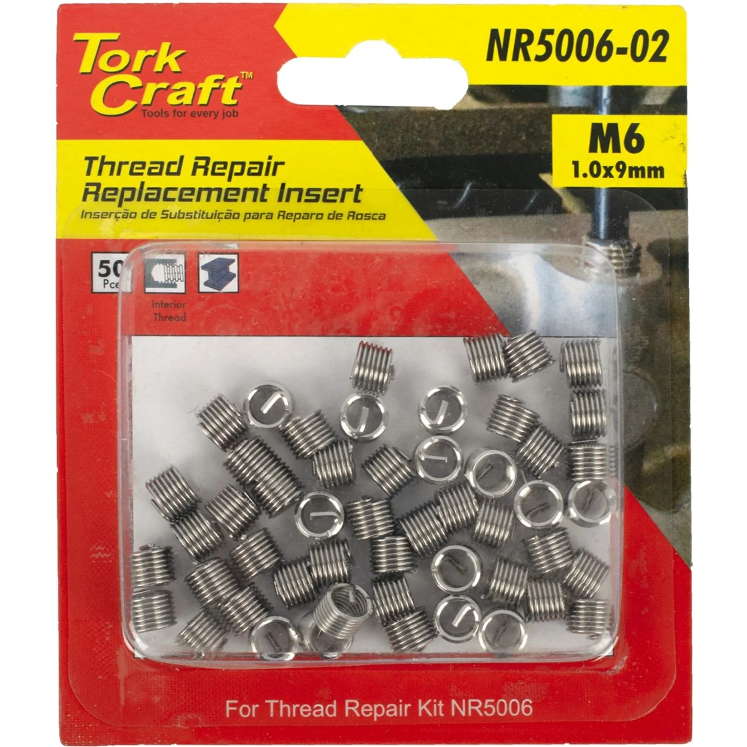 NR5006-02.webp THREAD REPAIR KIT M6 X 1.0 X 1.5D REPL. INSERTS FOR NR5006 - Image 1