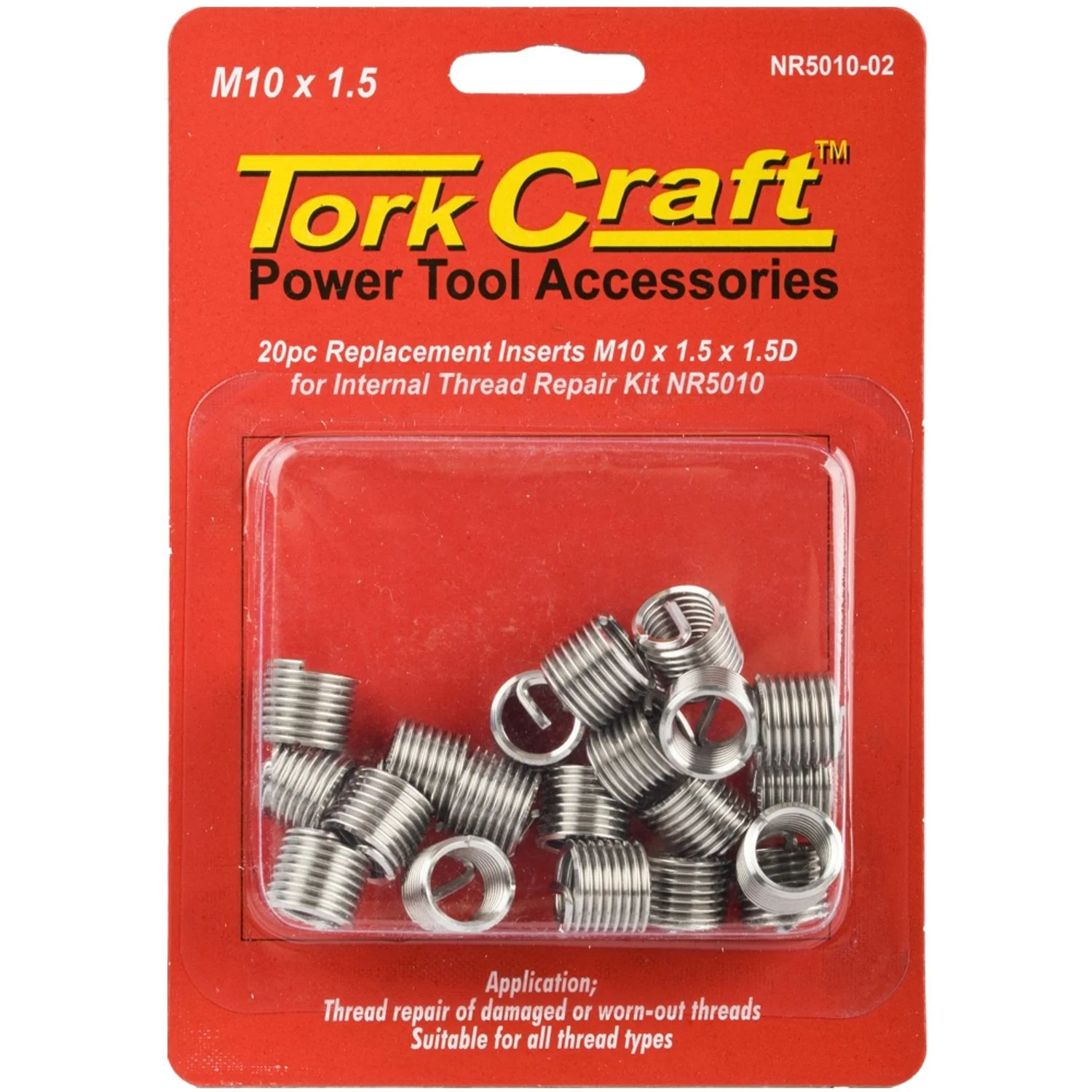 NR5010-02.webp THREAD REPAIR KIT M10 X 1.5 X 1.5D REPL. INSERTS FOR NR5010 - Image 1