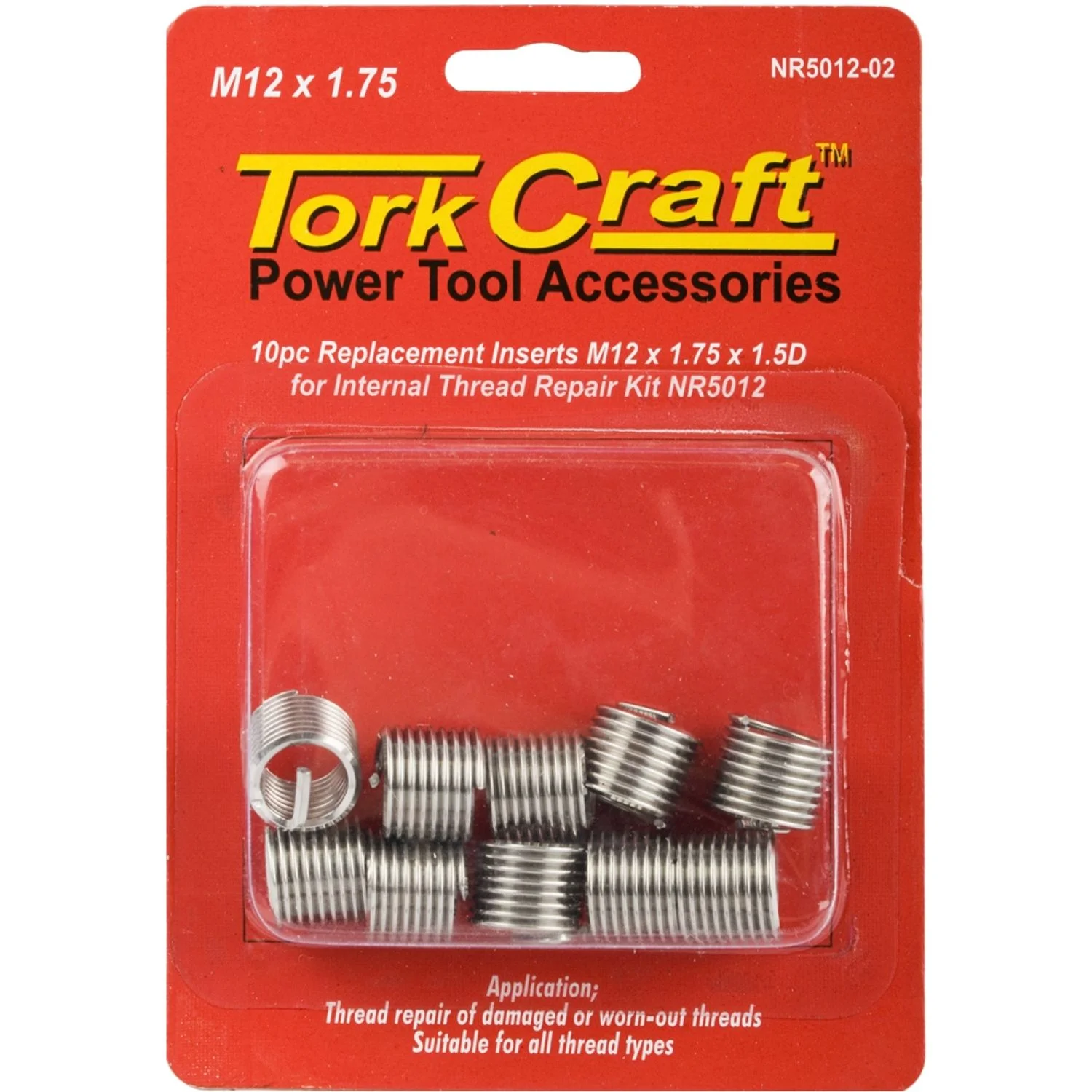 NR5012-02.webp THREAD REPAIR KIT M12 X 1.75 X 1.5D REPL. INSERTS FOR NR5012 - Image 1