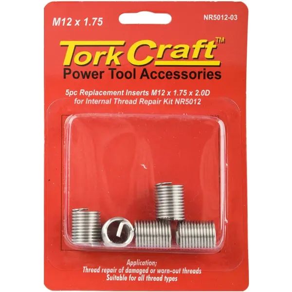 THREAD REPAIR KIT M12 X 1.75 X 2.0D REPL. INSERTS FOR NR5012