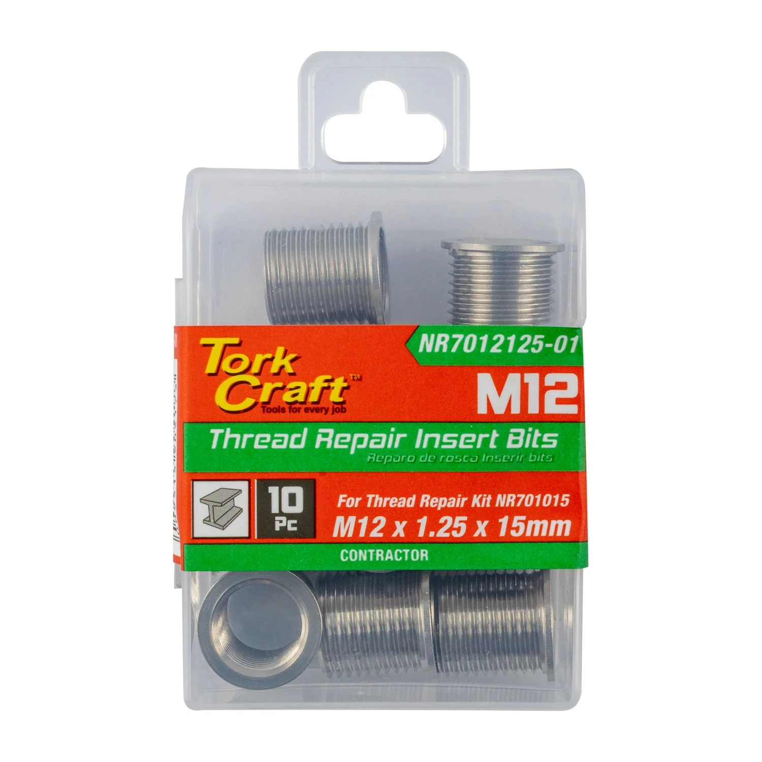 NR7012125-01.webp REPL. INSERT 10PC M12 X 1.25 X 15MM S/STEEL FOR NR7012125 - Image 1