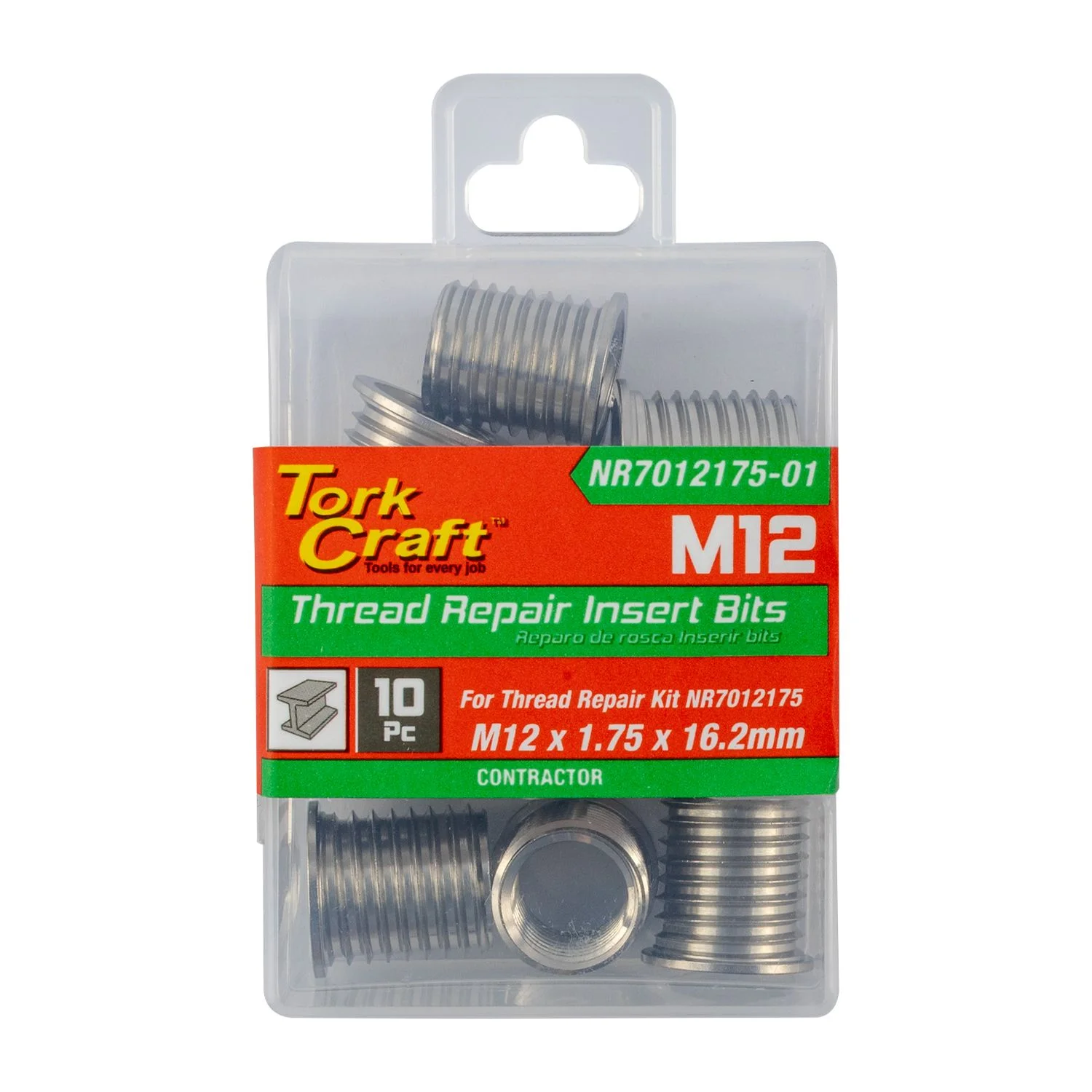 NR701215-01.webp REPL. INSERT 10PC M12 X 1.5 X 9.2MM S/STEEL FOR NR701215 - Image 1