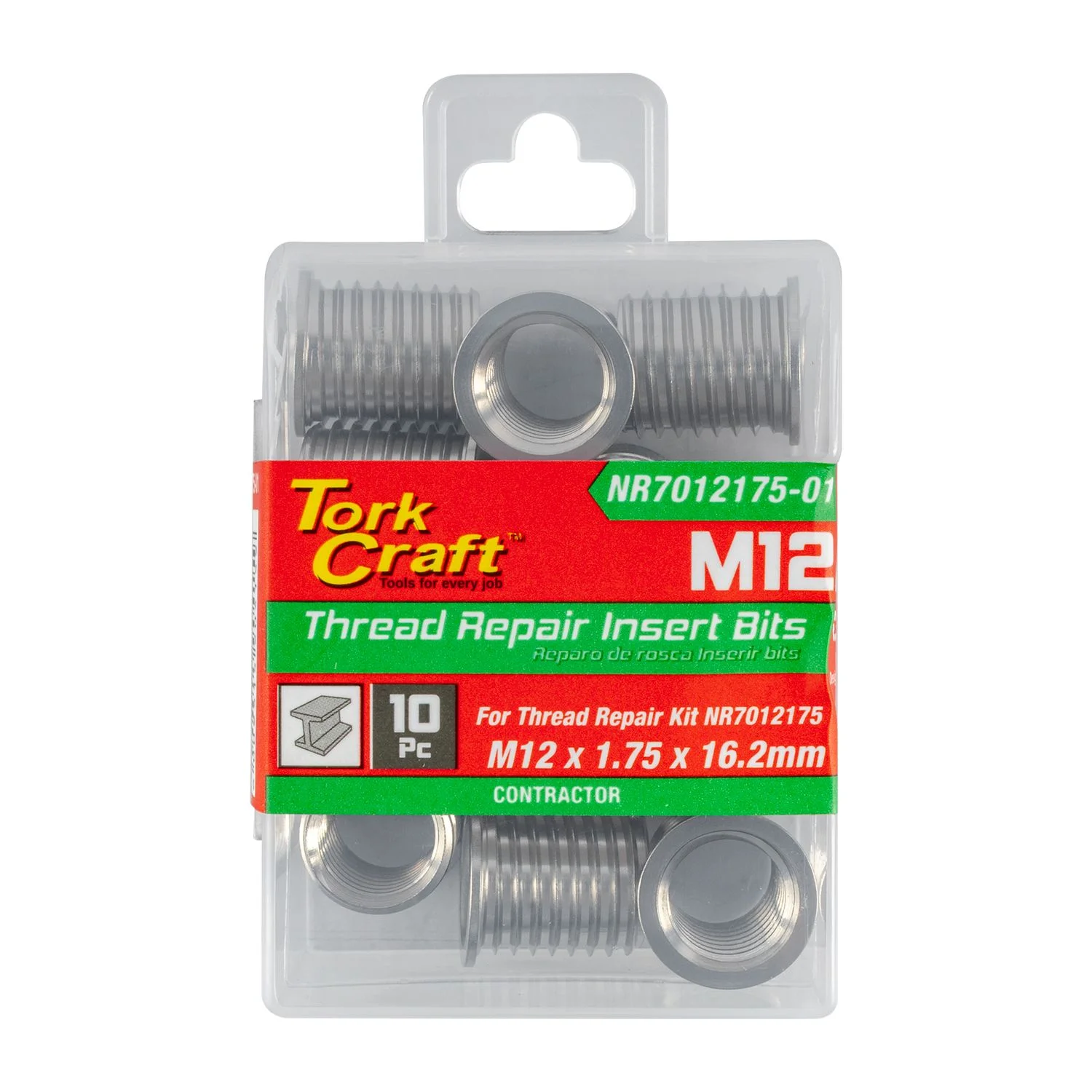 NR7012175-01.webp REPL. INSERT 10PC M12 X 1.75 X 16.2MM S/STEEL FOR NR7012175 - Image 1