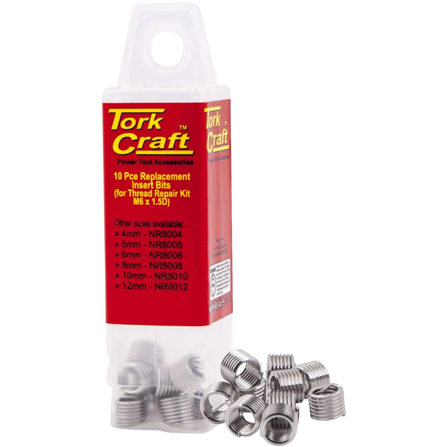 NR8006-02.webp THREAD REPAIR KIT M6 X 1.5D REPLACEMENT INSERTS 10PCE - Image 1