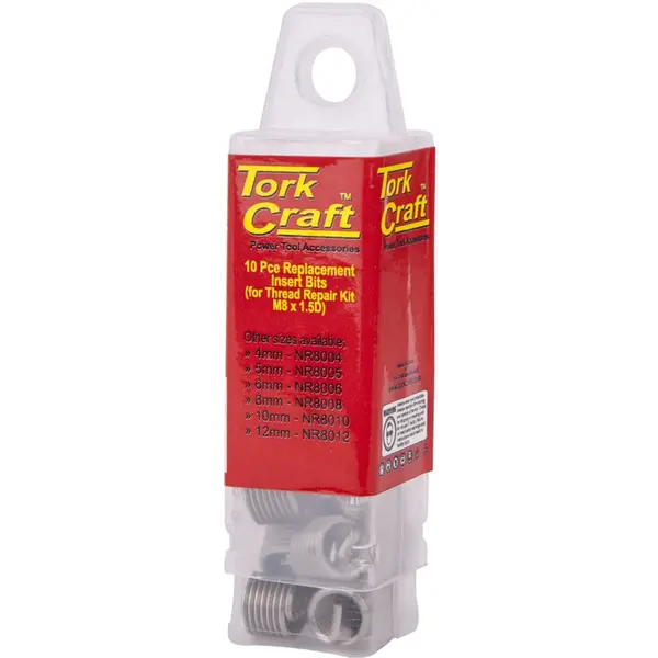 THREAD REPAIR KIT M8 X 1.5D REPLACEMENT INSERTS 10PCE