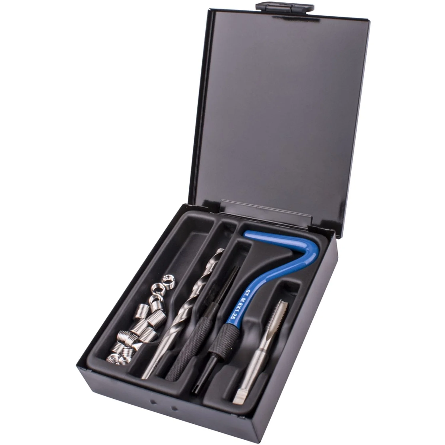 NR8008.webp THREAD REPAIR KIT 19PC M8 X 1.25MM INTERNAL (METAL BOX) - Image 1
