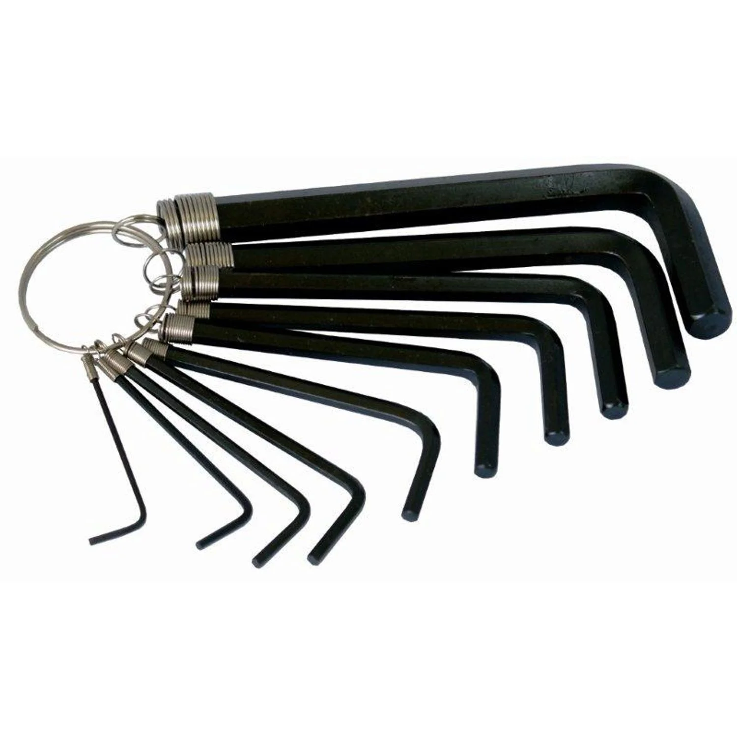 NT2304.webp 10PC HEX ALLEN KEY SET ON KEY RING SIZES- 1.5 2 2.5 3 4 5 5.5 6 8 10MM - Image 1