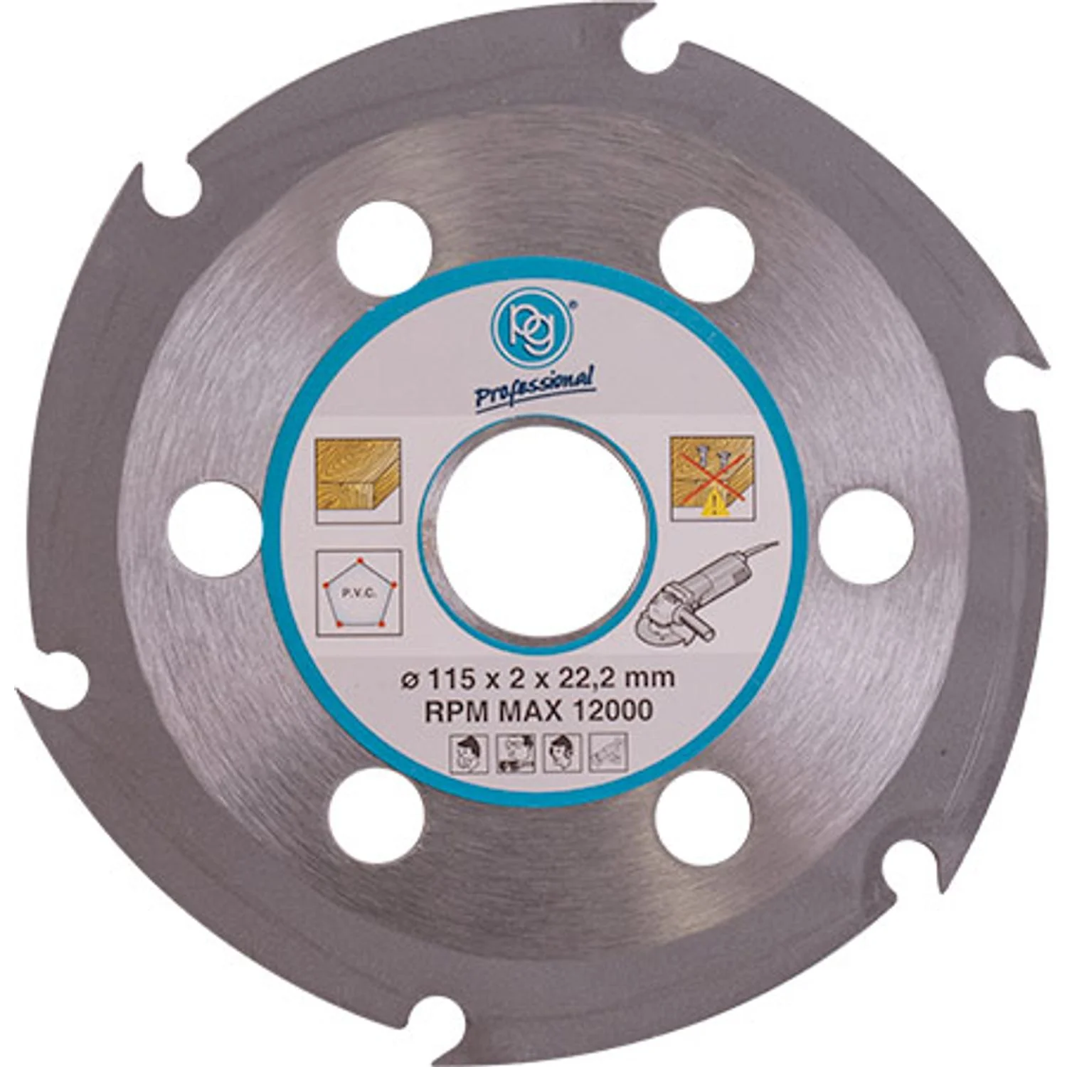 PG41990.webp BLADE 6 TEETH 115MM FOR WOOD ON ANGLE GRINDER - Image 1