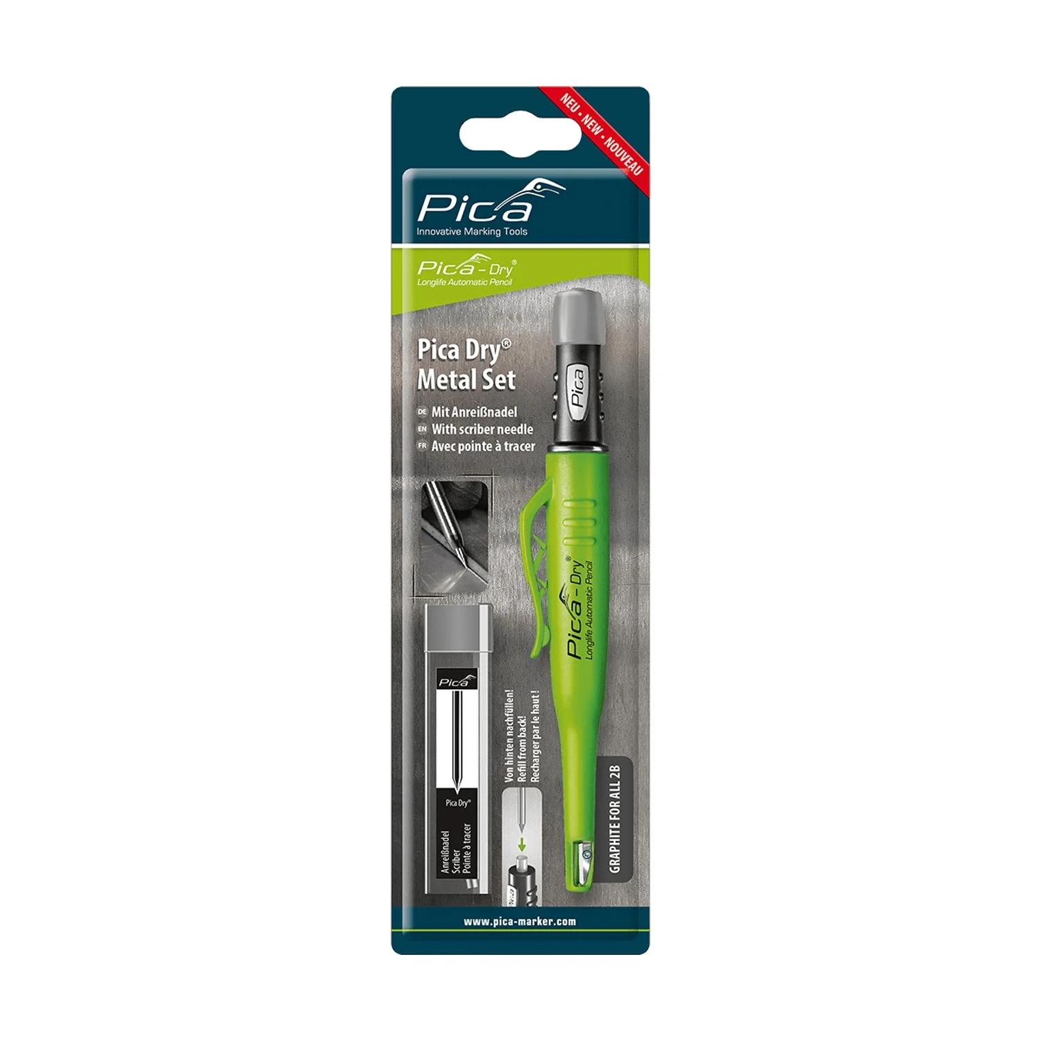 PICA30800.webp PICA DRY METAL SET SCRIBER TUNGSTEN CARBIDE TIP - Image 1