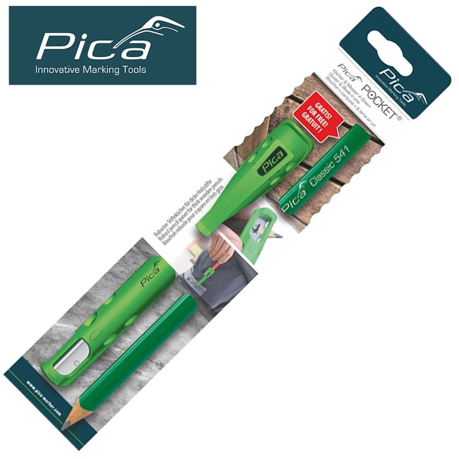 PICA505-02.webp PICA POCKET WITH 1 STONEMASON PENCIL 24M - Image 1