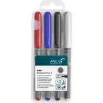PERMANENT PEN 4PCS SET MEDIUM ASS. COLORS WITH INSTANT-WHITE PEN