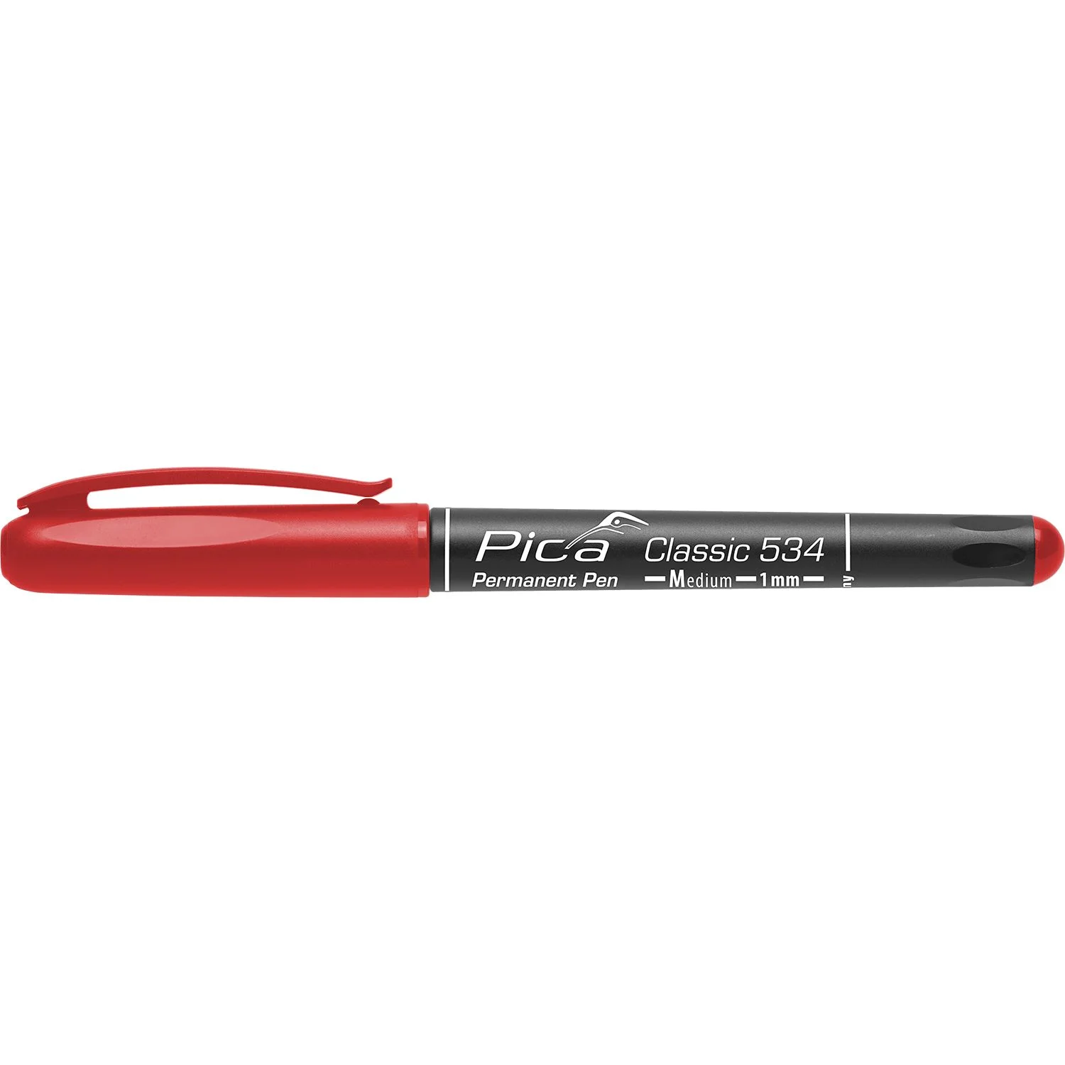 PICA534-40.webp PERMANENT PEN RED MEDIUM TIP 1MM - Image 1