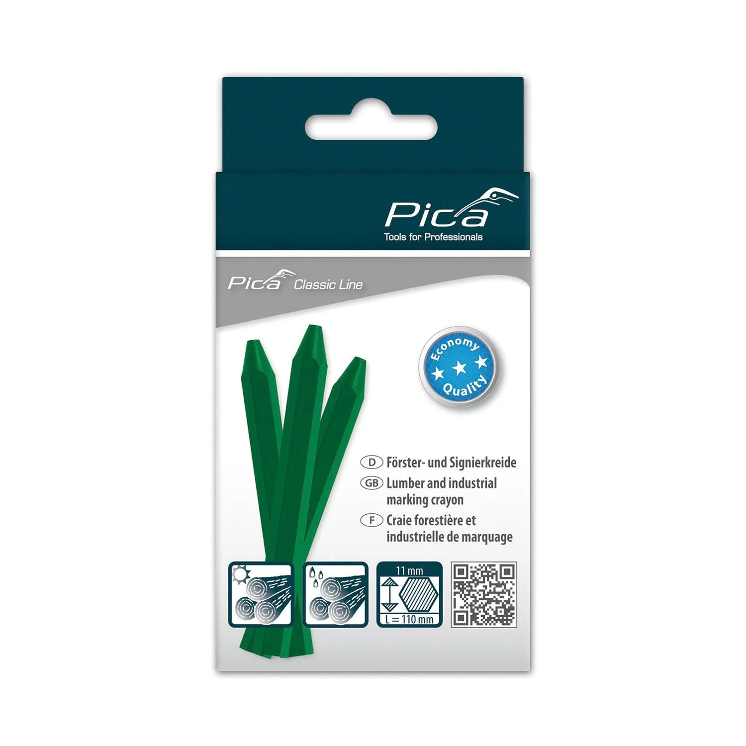 PICA591-36.webp MARKING CRAYON ECO 11X110MM GREEN - Image 1