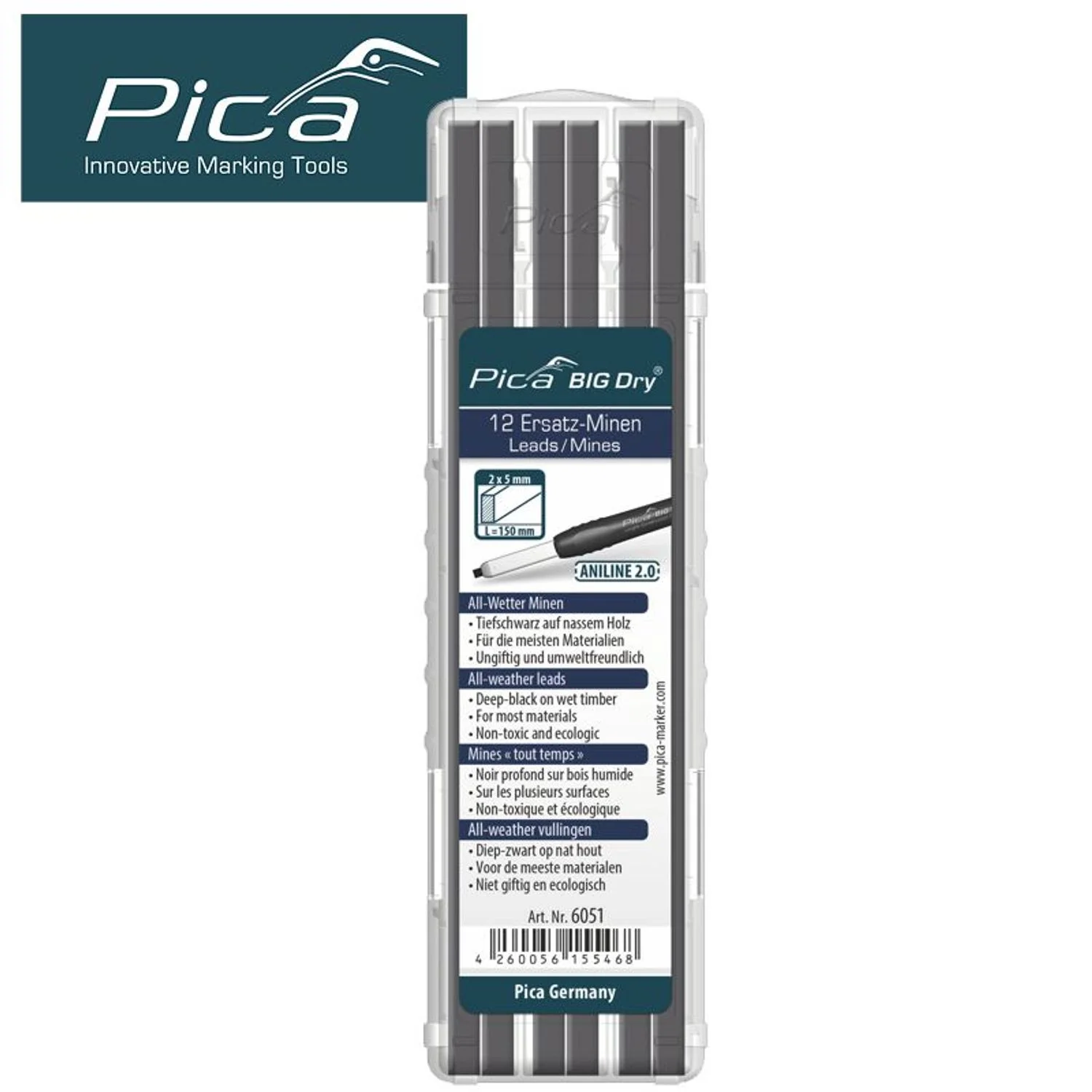 PICA6051.webp PICA BIG DRY REFILLANILINE ALL WEATHER LEADS - Image 1