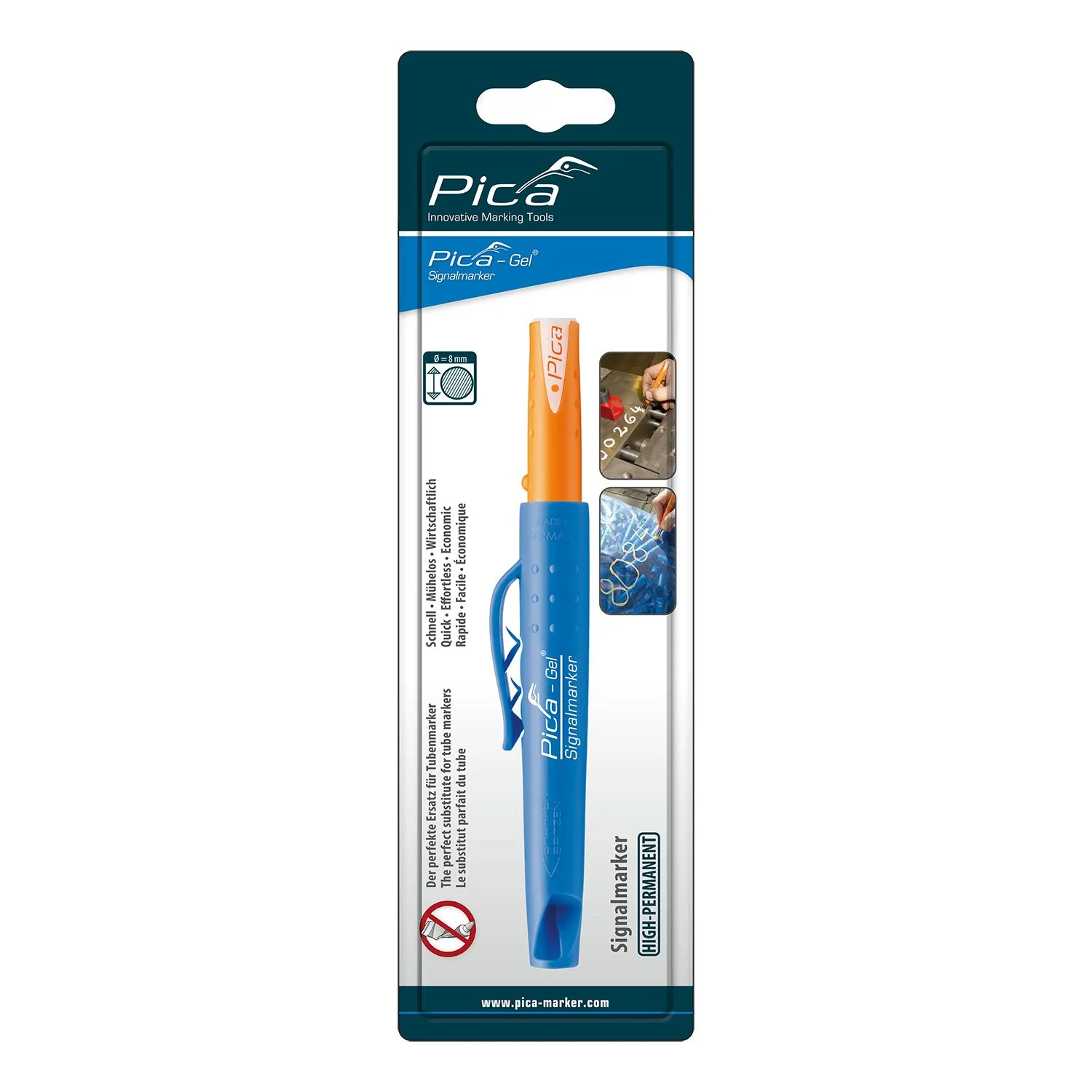 PICA8081-SB.webp PICA GEL SIGNALMARKER CRAYON MARKER BLUE - Image 1