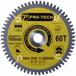 SAW BLADE TCT 160 X 2.2 X 20 X 60T ALUM. PROF.