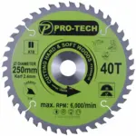 SAW BLADE TCT 250 X 2.4 X 30 X 40T WOOD PROF.