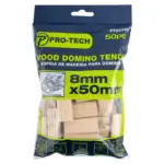 DOMINO TENON 8X50MM 50PC PACK BEECH WOOD