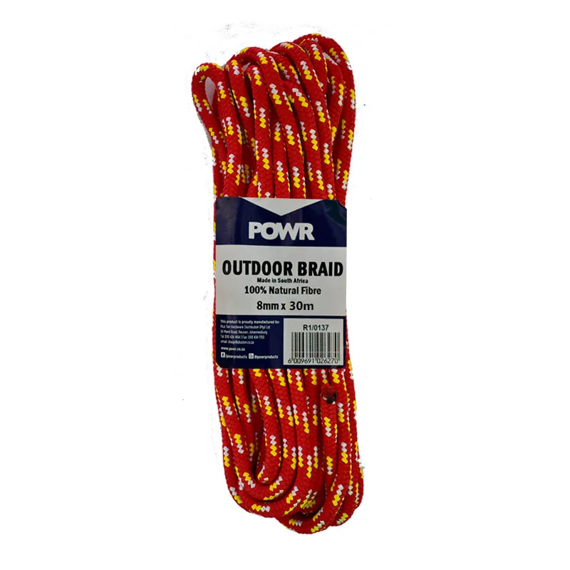 R1020138.webp ROPE OUTDOOR BRAIDED HANK 8MMX30MT - Image 1
