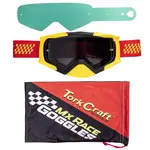 TORK CRAFT MX RACE GOGGLES RED and YELLOW ADULT - Image 2