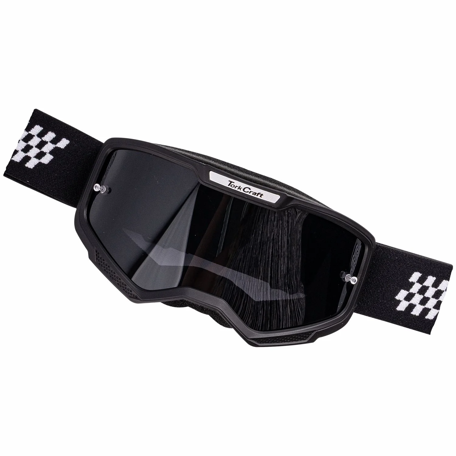 RAC01033B.webp TORK CRAFT MX RACE GOGGLES BLACK and WHITE JUNIOR - Image 1