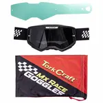 TORK CRAFT MX RACE GOGGLES BLACK and WHITE JUNIOR - Image 2