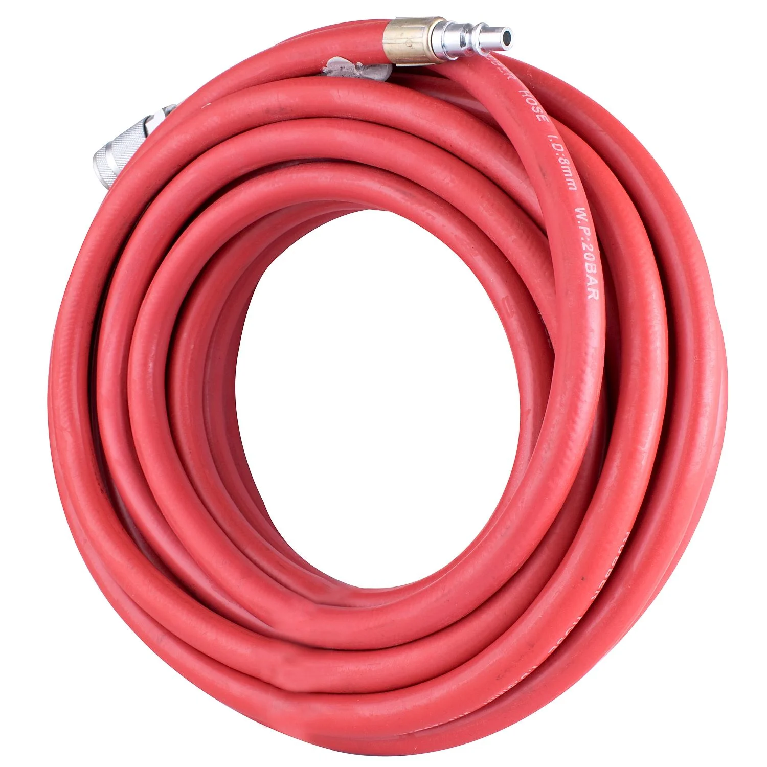 RHC0810-2R.webp RUBBER HOSE KIT 8MMX10M RED W/ARO COUPLER - Image 1