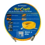 FLEX AIR HOSE KIT 6MM X 10M ORANGE W/QUICK COUPLER and CONNECTOR YOHKON - Image 2