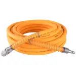 FLEX AIR HOSE KIT 10MM X 10M ORANGE W/QUICK COUPLER and CONNECTOR YOHKO