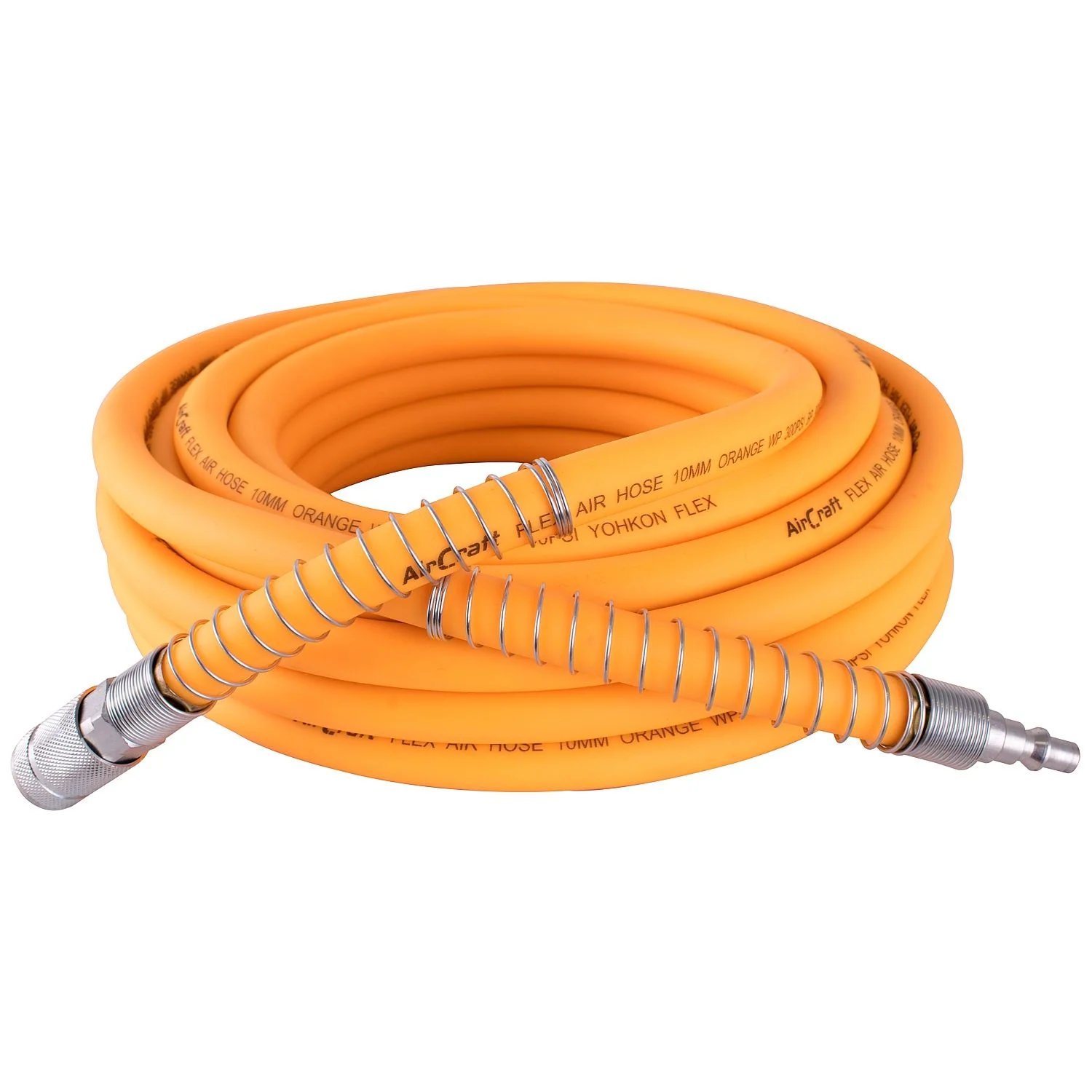 RHYF10KIT.webp FLEX AIR HOSE KIT 10MM X 10M ORANGE W/QUICK COUPLER and CONNECTOR YOHKO - Image 1