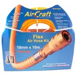 FLEX AIR HOSE KIT 10MM X 10M ORANGE W/QUICK COUPLER and CONNECTOR YOHKO - Image 4