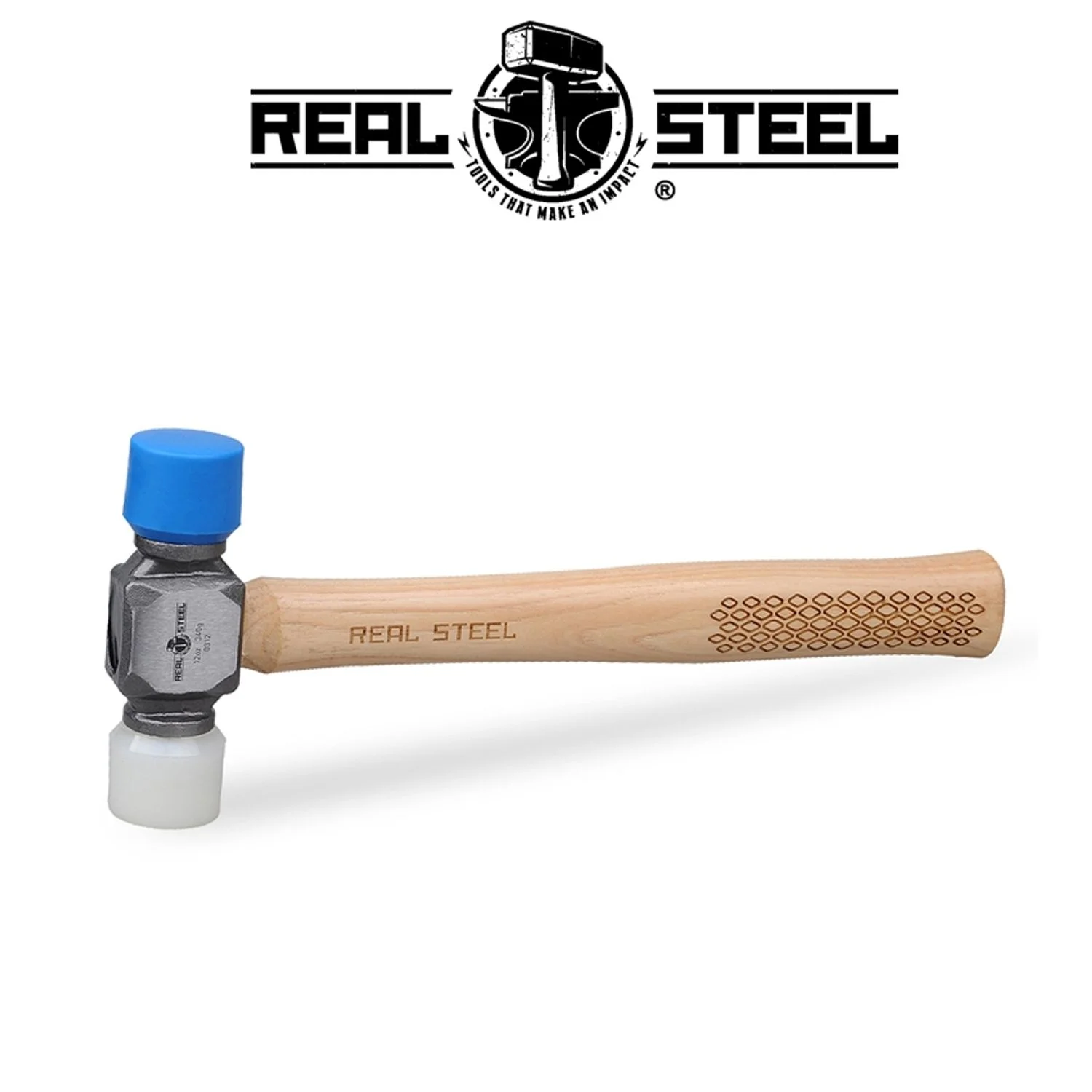 RSH0312.webp HAMMER MALLET PLASTIC D/HEAD 350G 12OZ HICK. WOOD HANDLE - Image 1