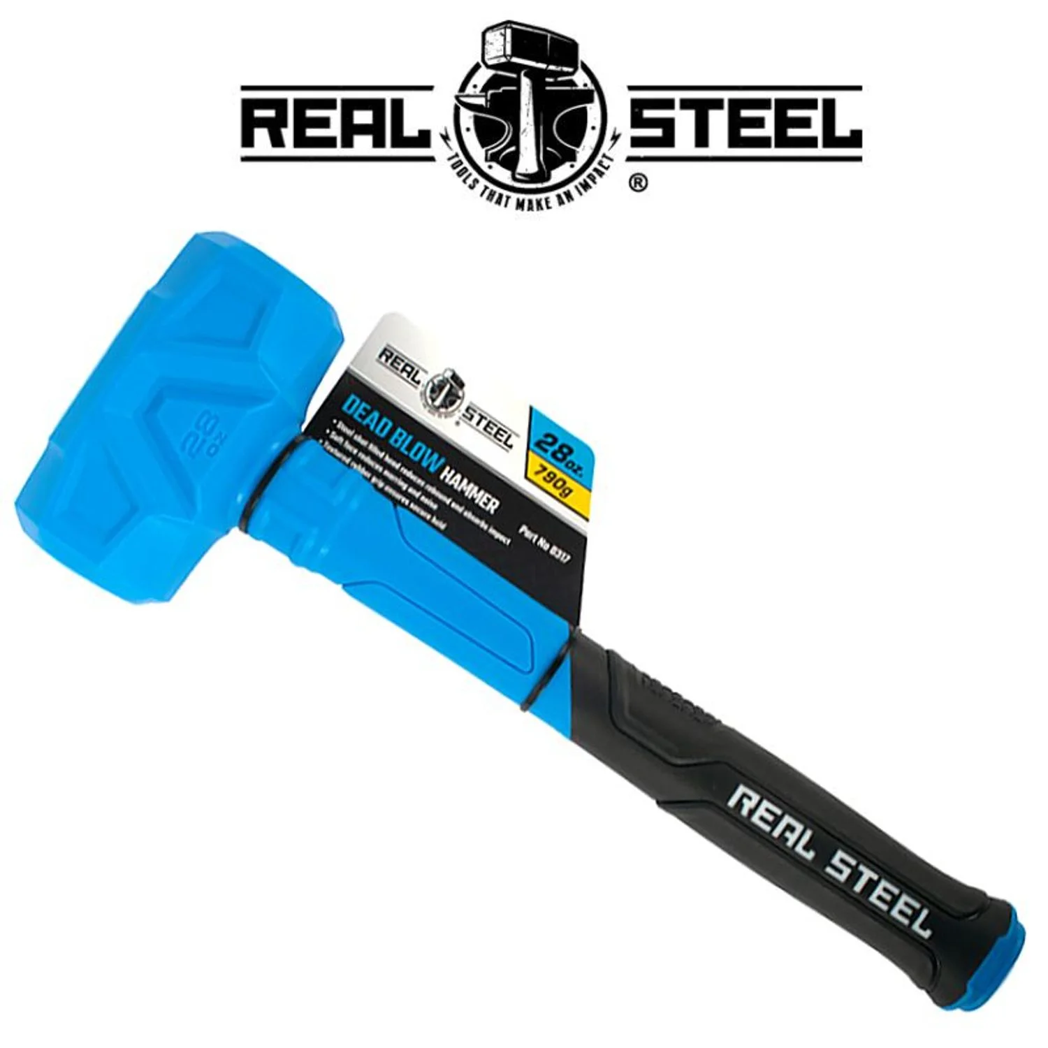 RSH0317.webp HAMMER DEAD BLOW 800G 28OZ GRAPH. HANDLE REAL STEEL - Image 1