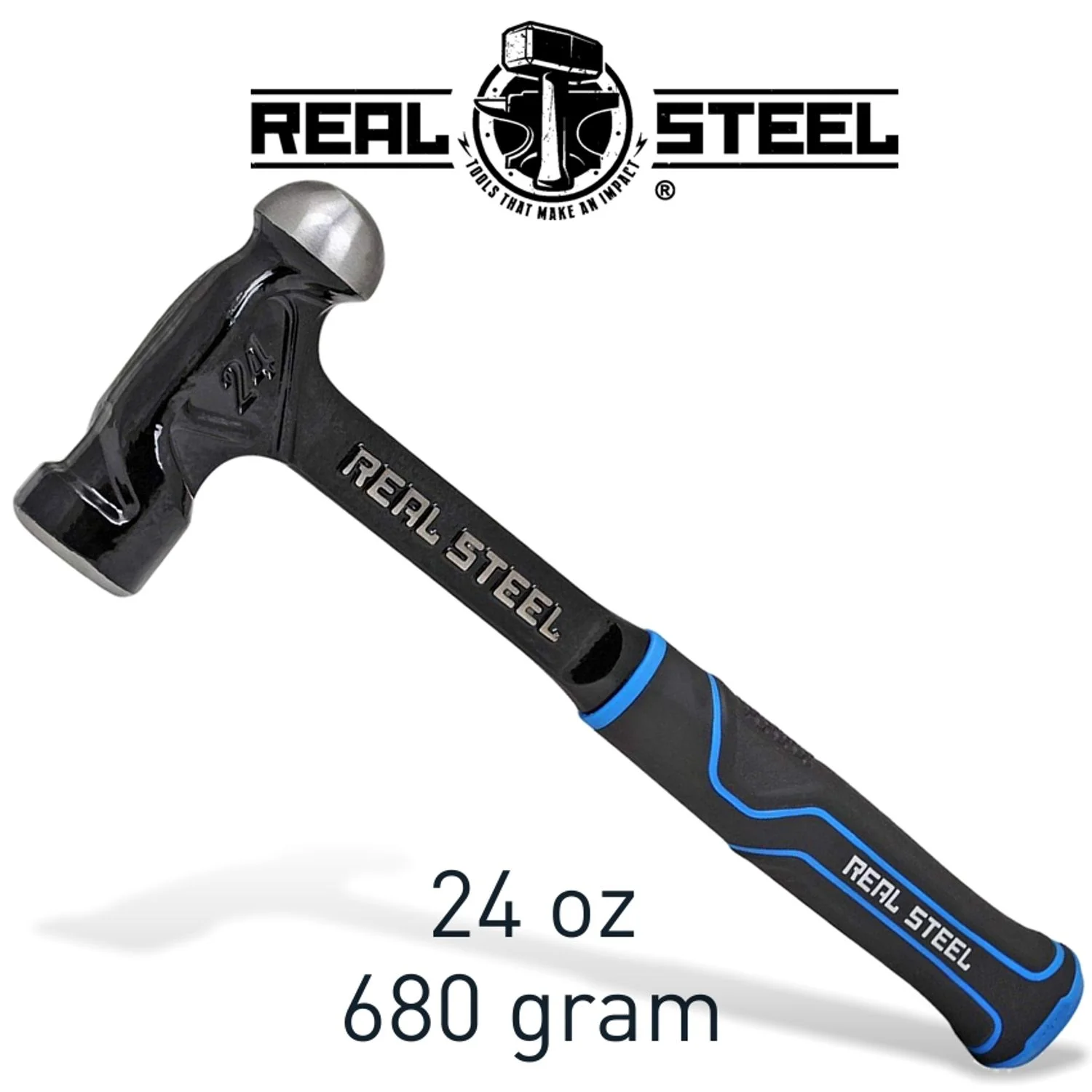 RSH0519.webp HAMMER BALL PEIN 700G 24OZ ULTRA STEEL HANDLE REAL STEEL - Image 1