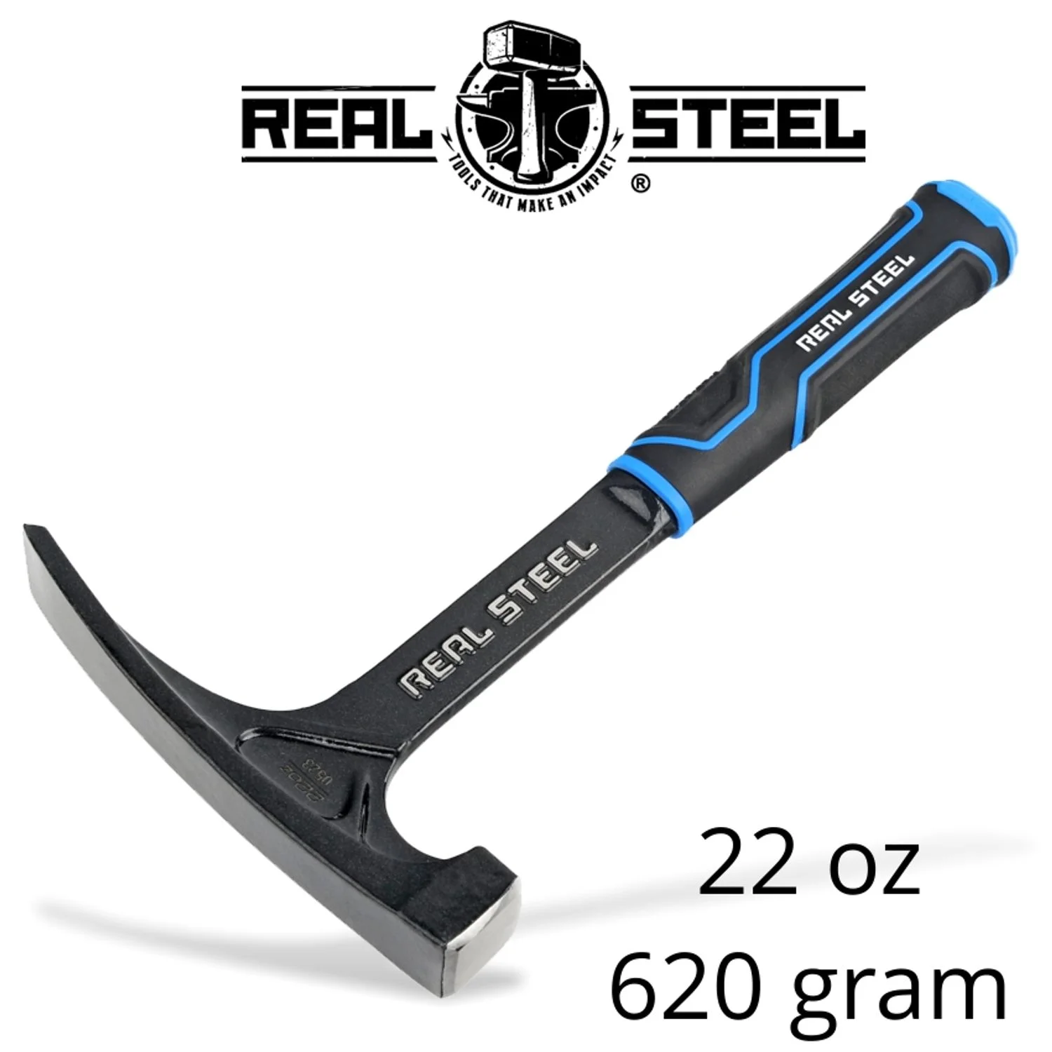 RSH0523.webp HAMMER BRICK 620G 22OZ ULTRA STEEL HANDLE REAL STEEL - Image 1