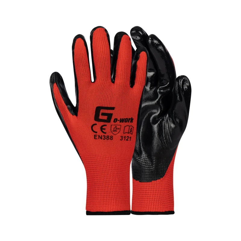 S10118.webp GLOVES NITRILE COATED SMOOTH RED SIZE 10 - Image 1