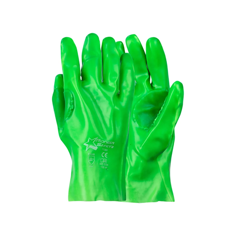 S10212.webp GLOVES PVC REINFORCED HI-VIS GREEN 27CM G094 - Image 1