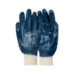 GLOVES NITRILE COATED BLUE KNIT WRIST GO39