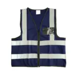 VESTS PIONEER REFLECTIVE ZIP ID POCKET NAVY SML VD13