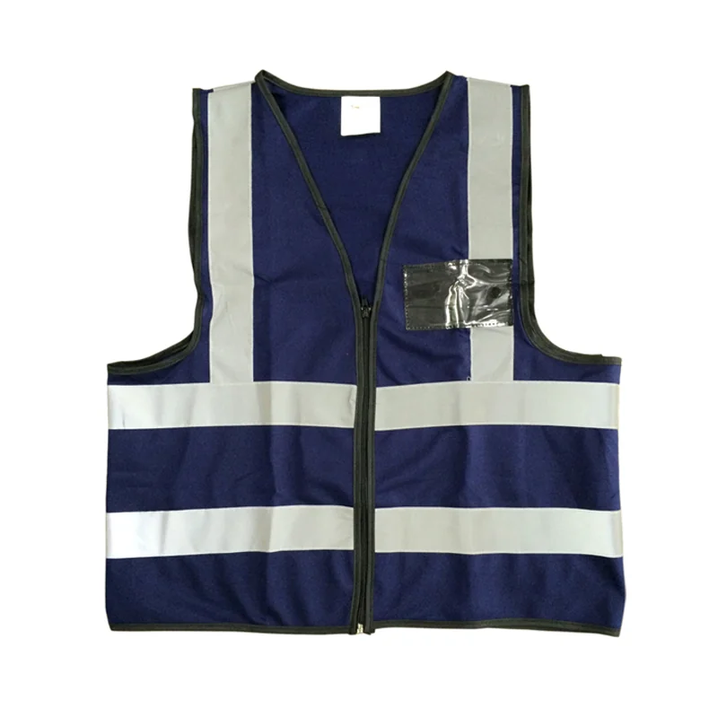 S10224.webp VESTS PIONEER REFLECTIVE ZIP ID POCKET NAVY MED VD13 - Image 1