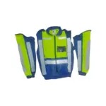 JACKET METRO REFLECTIVE DETACH SLEEVE NAVY/LIME SIZE XL VO39