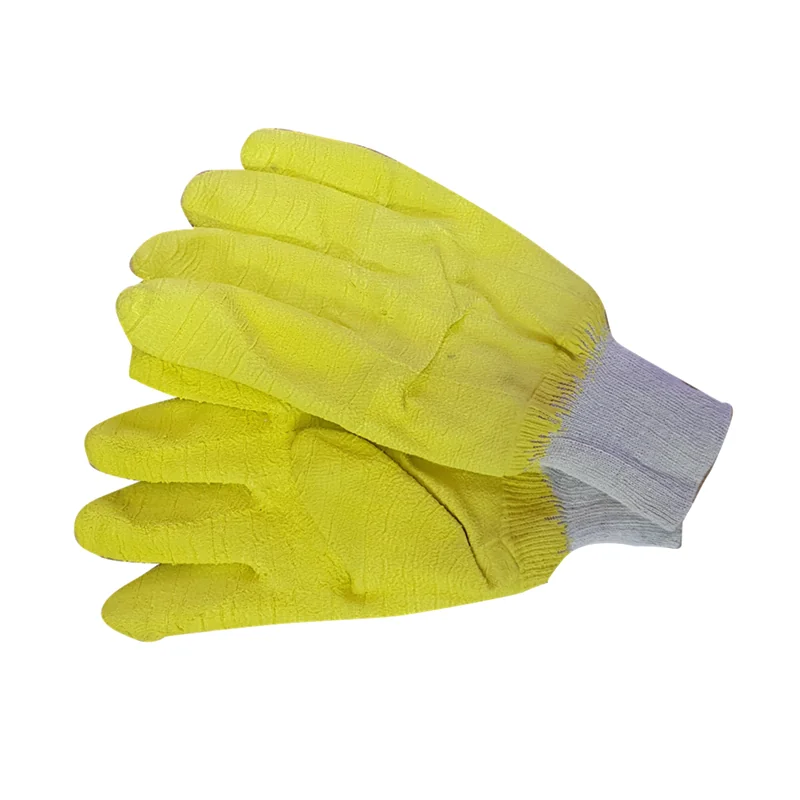 S20114.webp GLOVES COMAREX CRINKLE YEL KN/WRIST FULLY DIP LRG G032 - Image 1