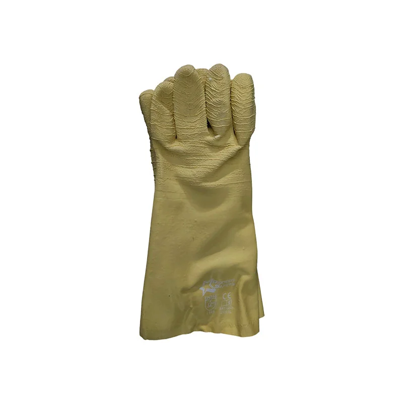 S20115.webp GLOVES LATEX CRINKLE YEL COMAREX FULL DIP GAUNT 35CM ELB G - Image 1
