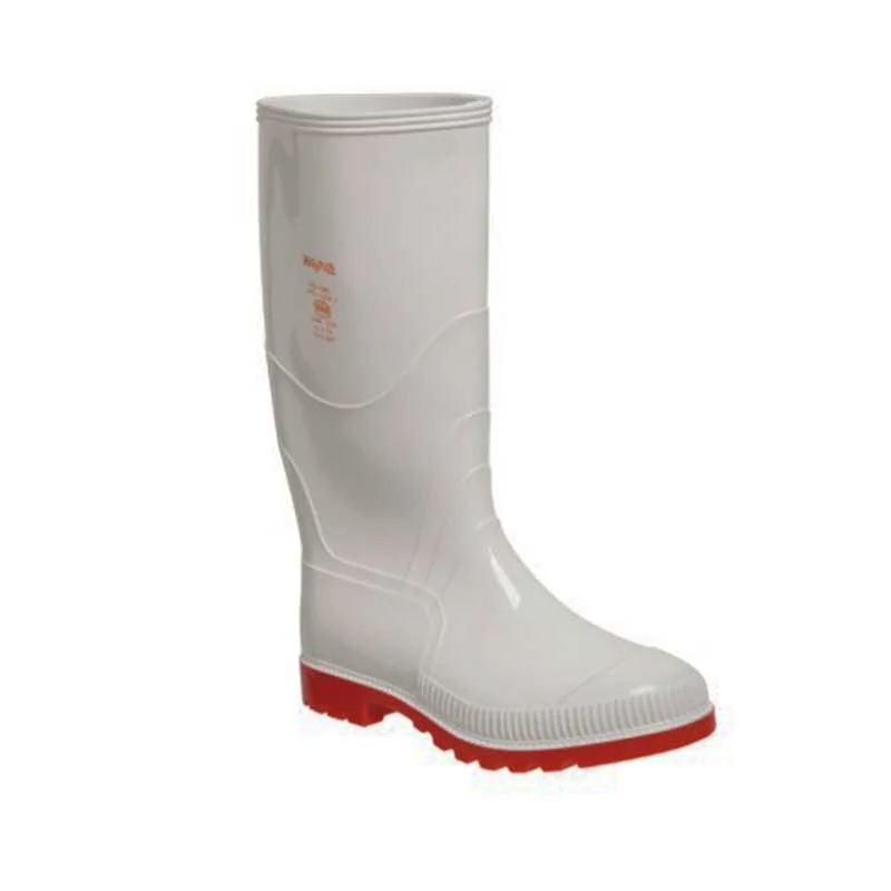 S20558.webp GUMBOOT DURALIGHT WAYNE KNEE/L WHT/RED N/STC SIZE 10 F1030 - Image 1