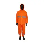 RAINSUIT RUBBERISED HI-VIS REFL TAPE  ORANGE LRG