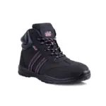 BOOT SAFETY LADIES JASMIN HIGHTOP TAKKIE BLACK PINK SIZE 4